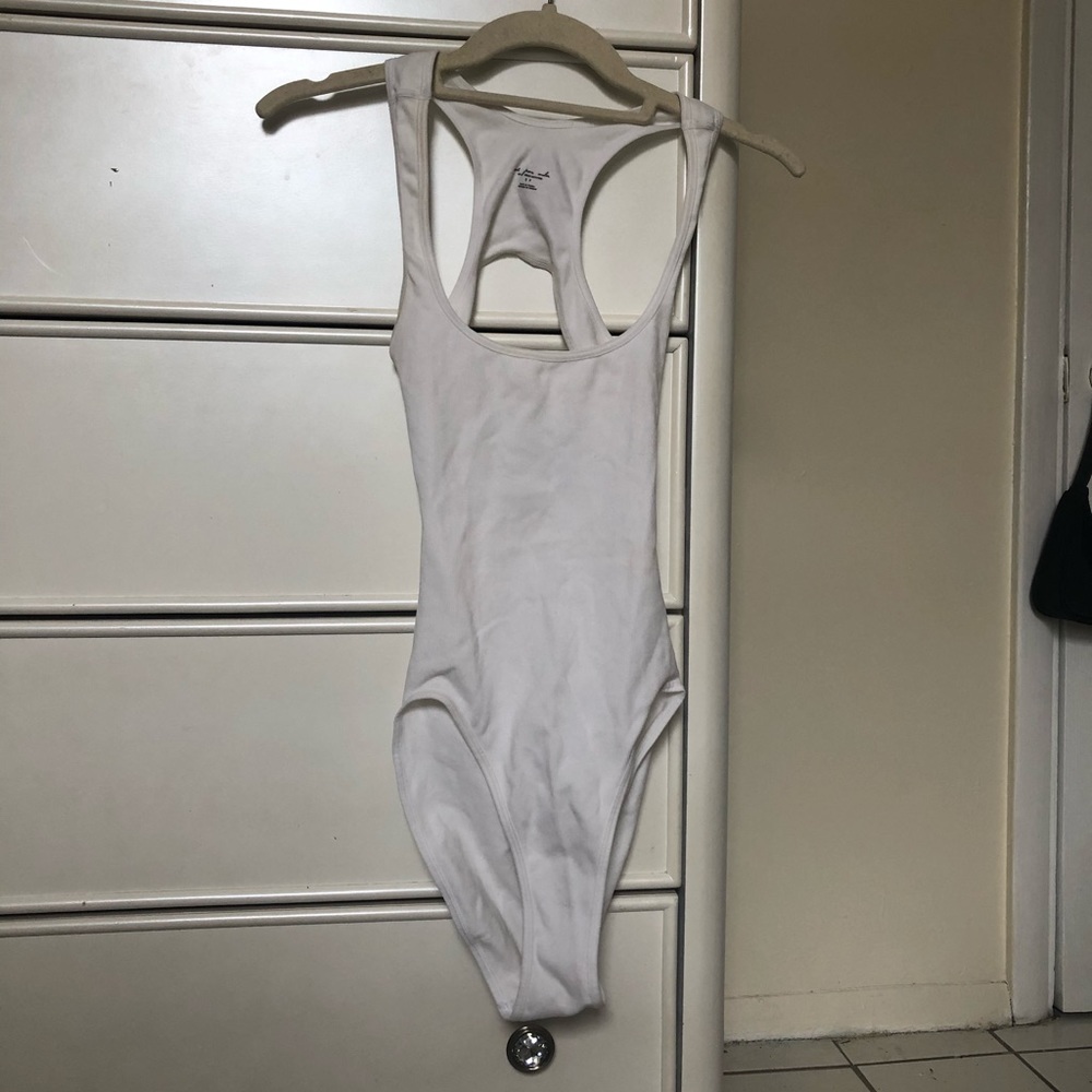 White Backless Urban Outfitters Bodysuit